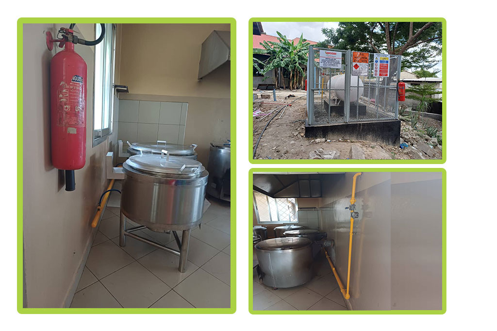 WE INSTALL FACILITIES FOR COOKING AND INDUSTRIAL GAS (LPG) CONSUMERS